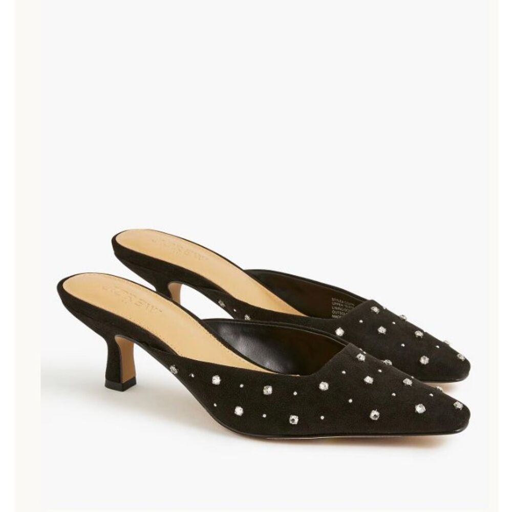 J Crew Embellished Heel Mules NEW 7.5